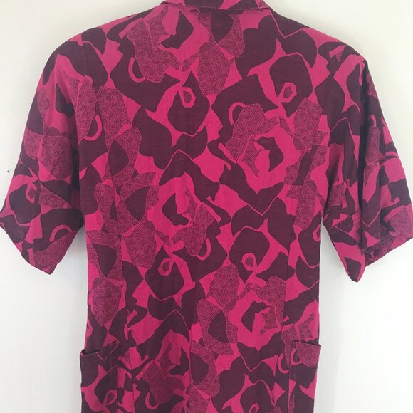 VTG 1980 Bernard Cowan dress women's 5/6 cotton pink/black maxi tiered holiday - Picture 4 of 12